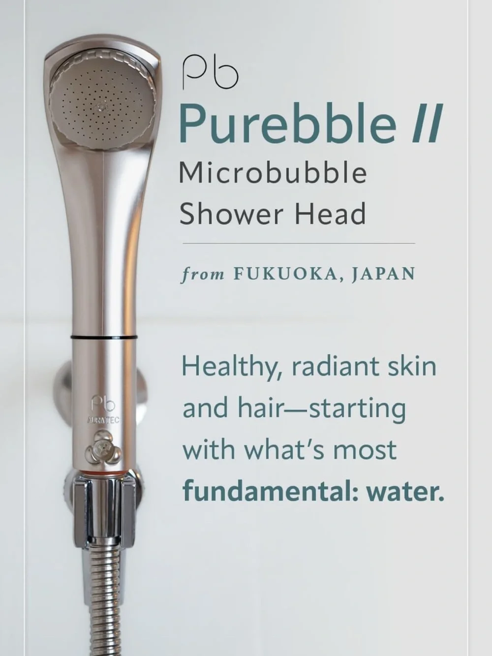 Purebble II Japanese Microbubble Shower Head